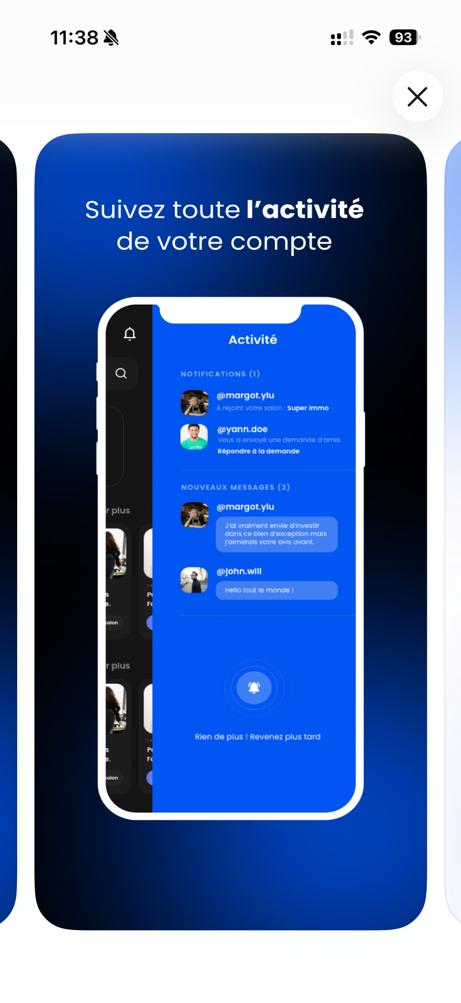 Tchabita - Activité screen